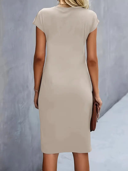 Norvielle Damen Midi Kleid Zeitlos