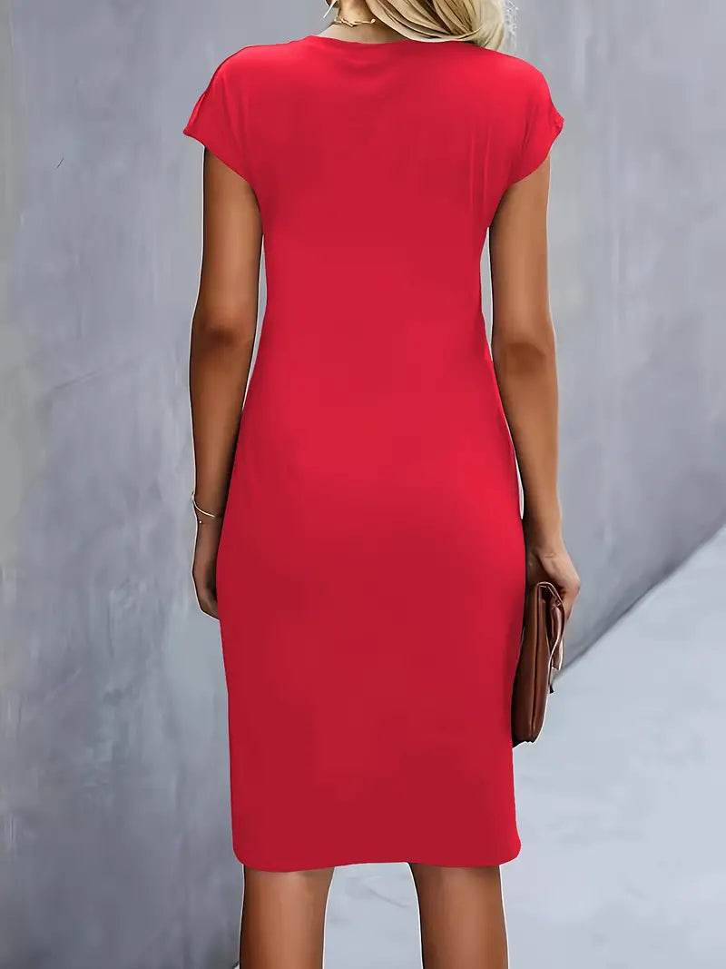 Norvielle Damen Midi Kleid Zeitlos