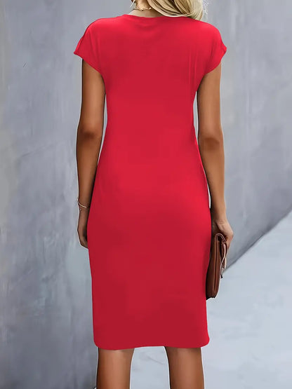 Norvielle Damen Midi Kleid Zeitlos
