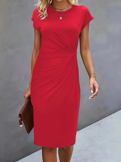 Reilly Damen Midi-Kleid Knotendetail Vorne