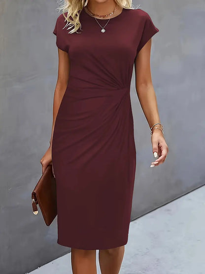 Reilly Damen Midi-Kleid Knotendetail Vorne