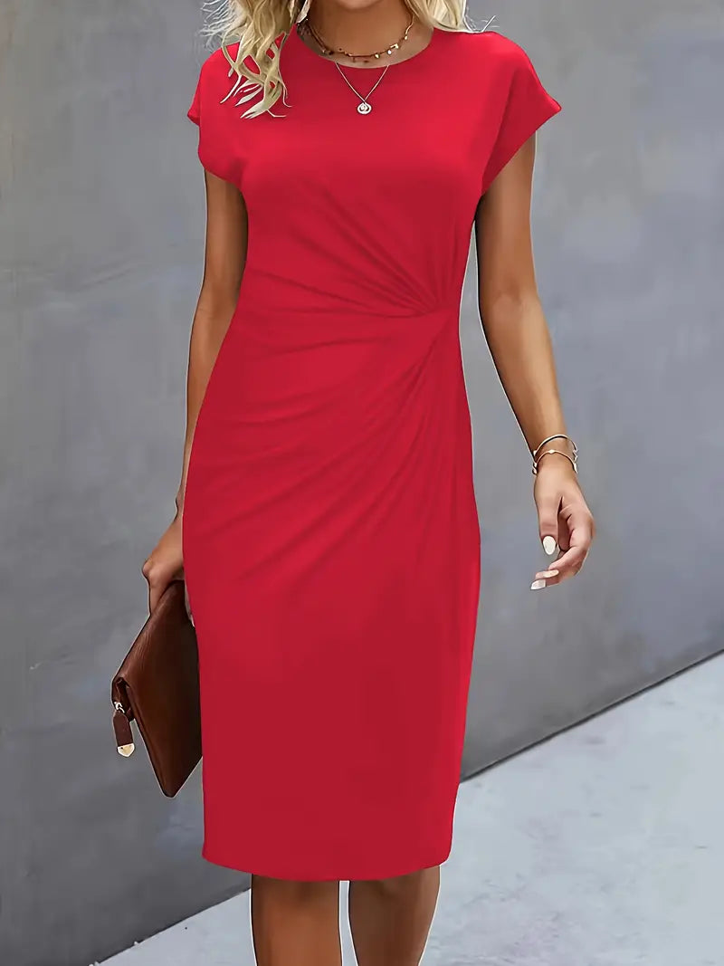 Norvielle Damen Midi Kleid Zeitlos