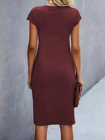 Norvielle Damen Midi Kleid Zeitlos