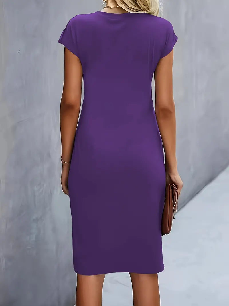Katrien Midi-Kleid in Lila – Auffälliger und eleganter Style