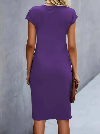 Katrien Midi-Kleid in Lila – Auffälliger und eleganter Style