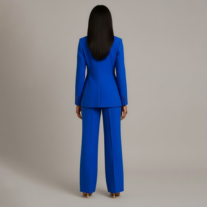 Damen Hosenanzug Taillierter Blazer Zeitlos