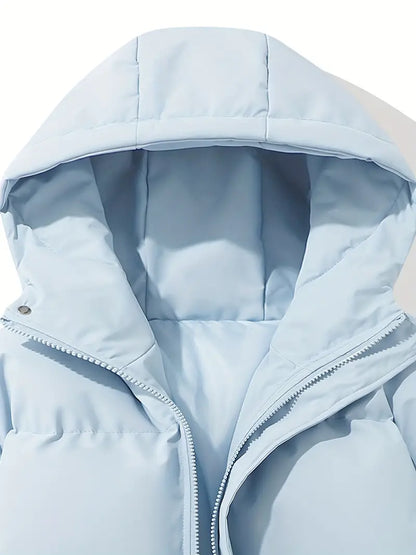 Damen Winterjacke Lang Kapuze