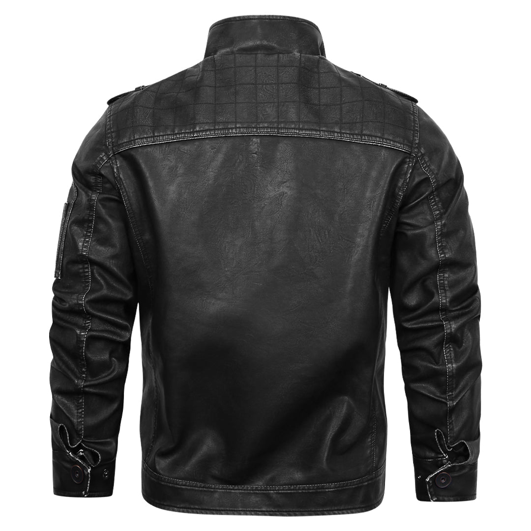 Leder Bikerjacke