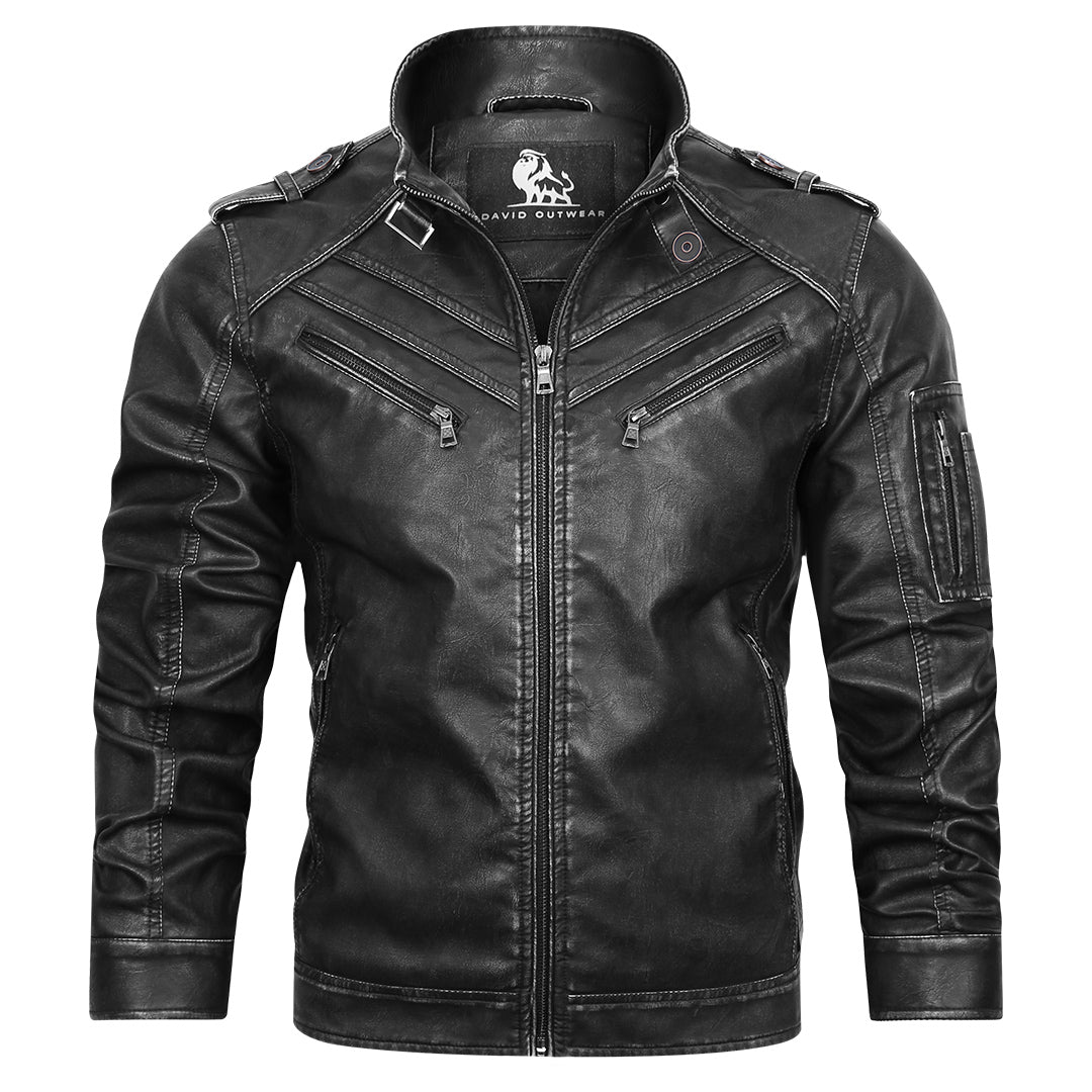 Leder Bikerjacke