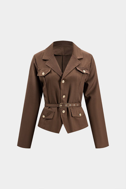 Damen Blazer-Set Plisseerock Elegantes
