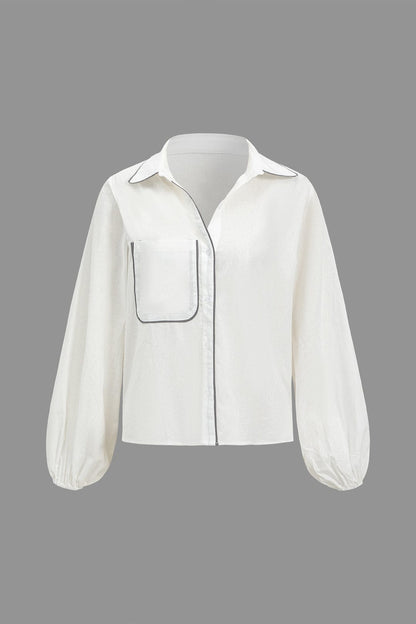 Damen Zweiteiler-Set Elegantes Kontrastdetails