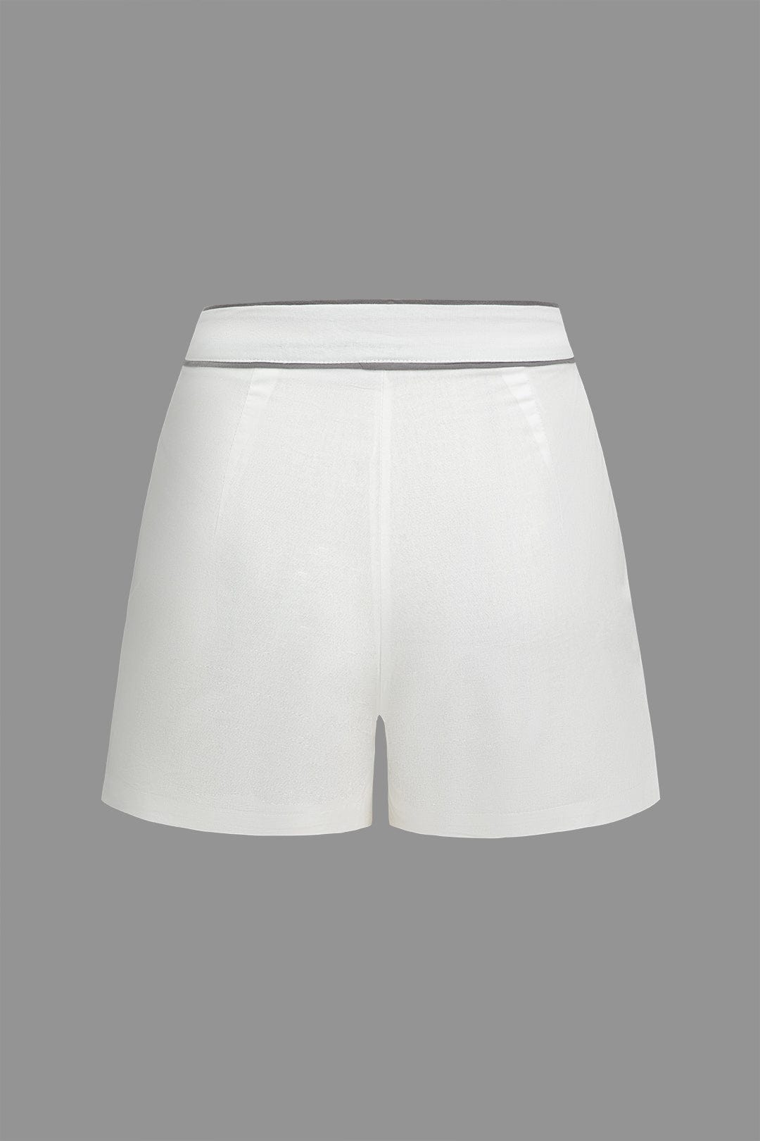 Damen Zweiteiler-Set Elegantes Kontrastdetails