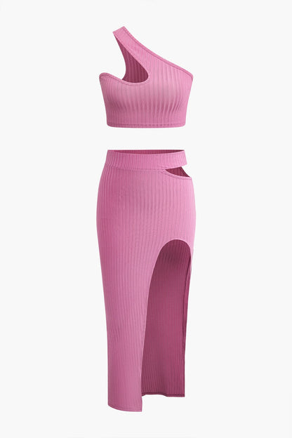 Damen Asymmetrisches Zweiteiler-Set Cut-Out-Details - Norvielle