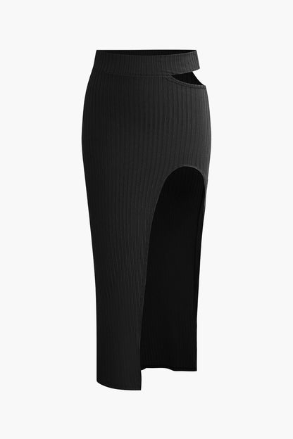 Damen Asymmetrisches Zweiteiler-Set Cut-Out-Details