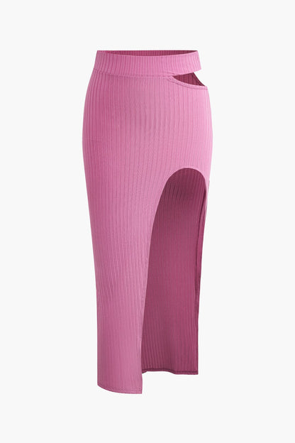 Damen Asymmetrisches Zweiteiler-Set Cut-Out-Details