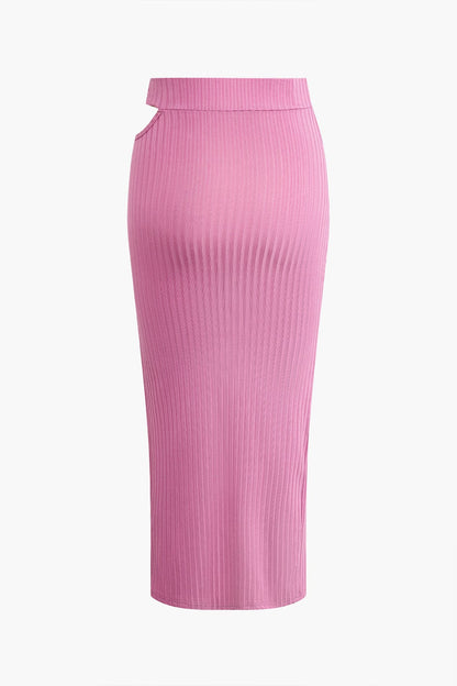 Damen Asymmetrisches Zweiteiler-Set Cut-Out-Details