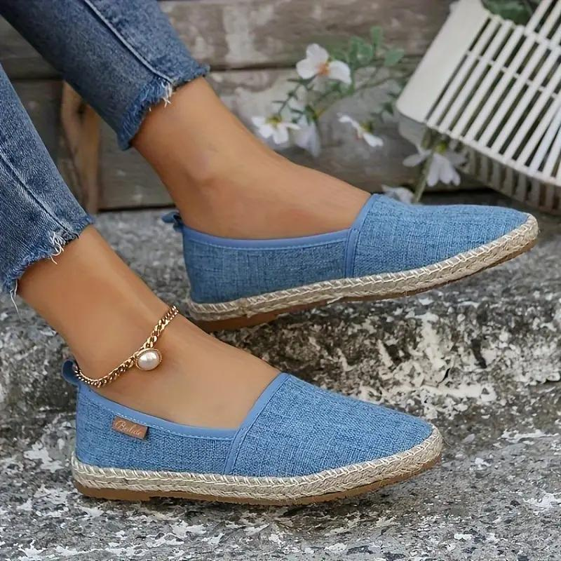 Norvielle Damen Espadrilles Leichtes Segeltuch Beige