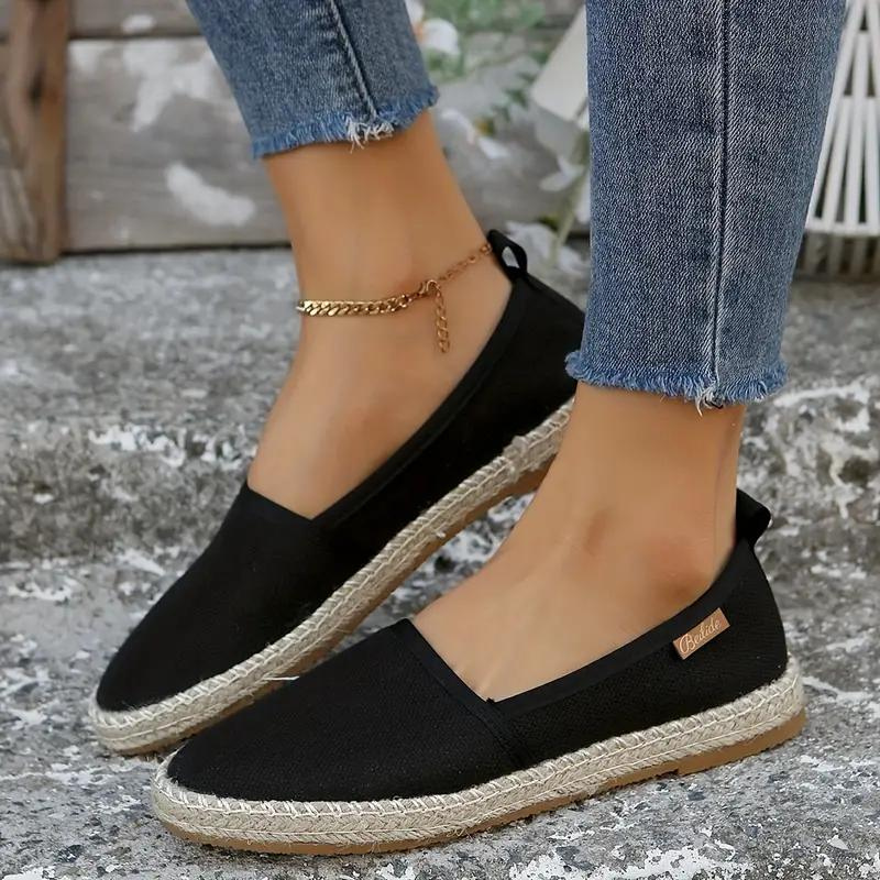 Norvielle Damen Espadrilles Leichtes Segeltuch Beige
