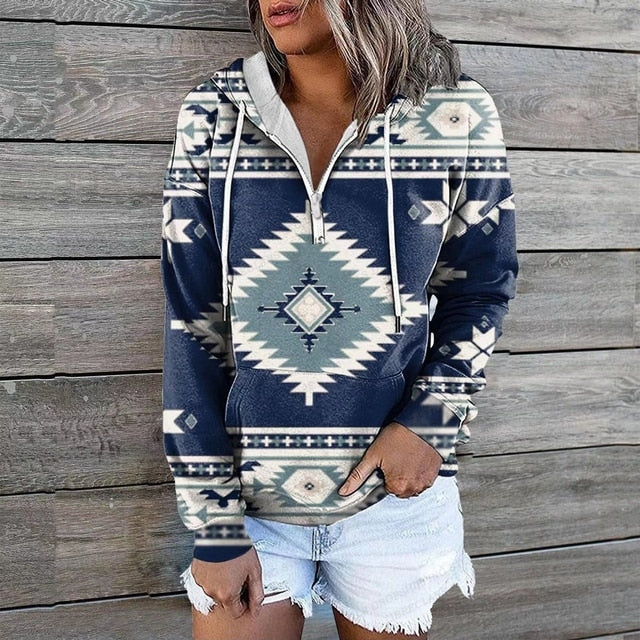 Norvielle Damen Ethnische Kapuzenpullover - Norvielle