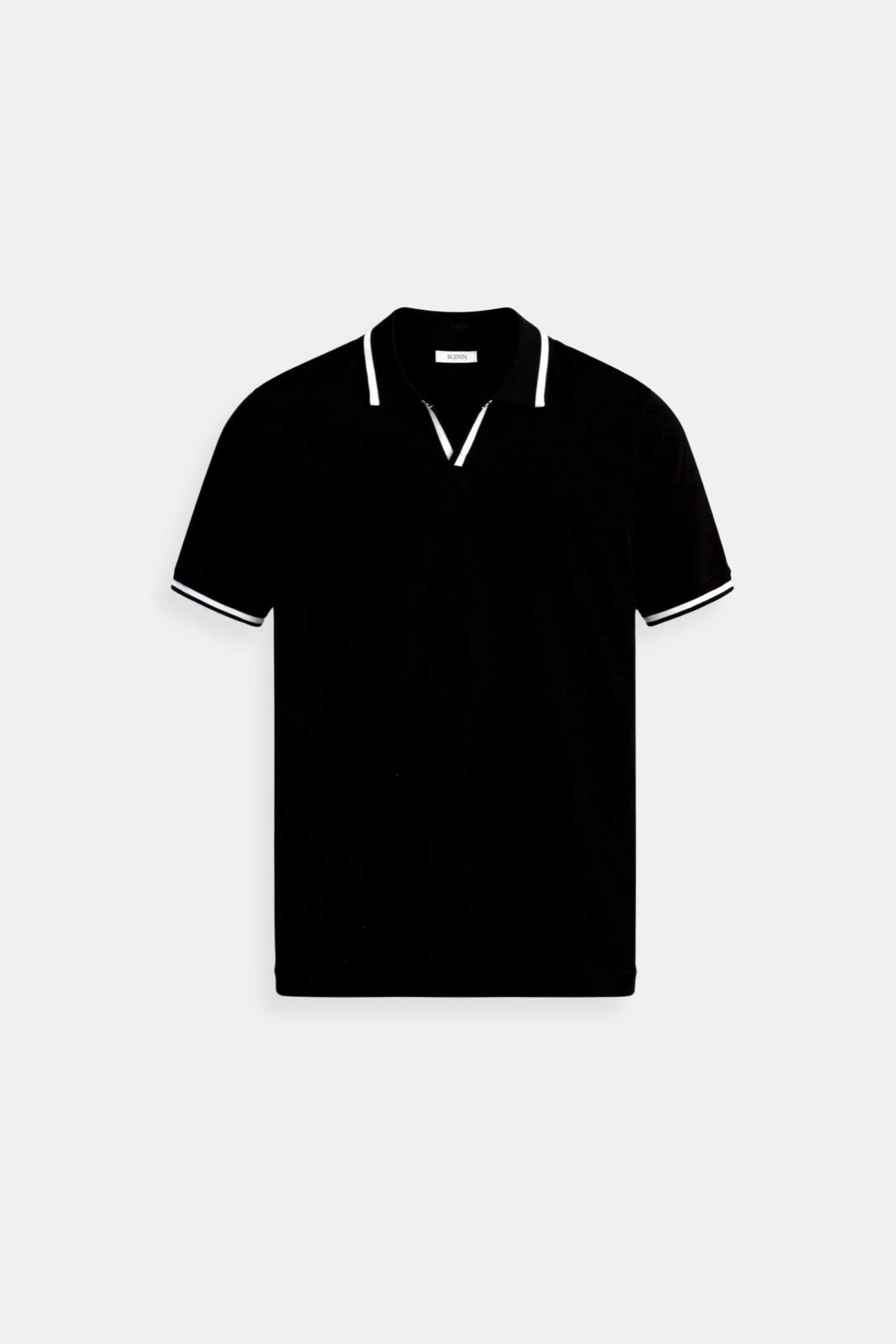 Herren Poloshirt Kontrastdetails Elegant Modern