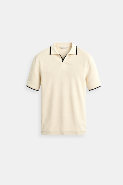 Herren Poloshirt Kontrastdetails Elegant Modern