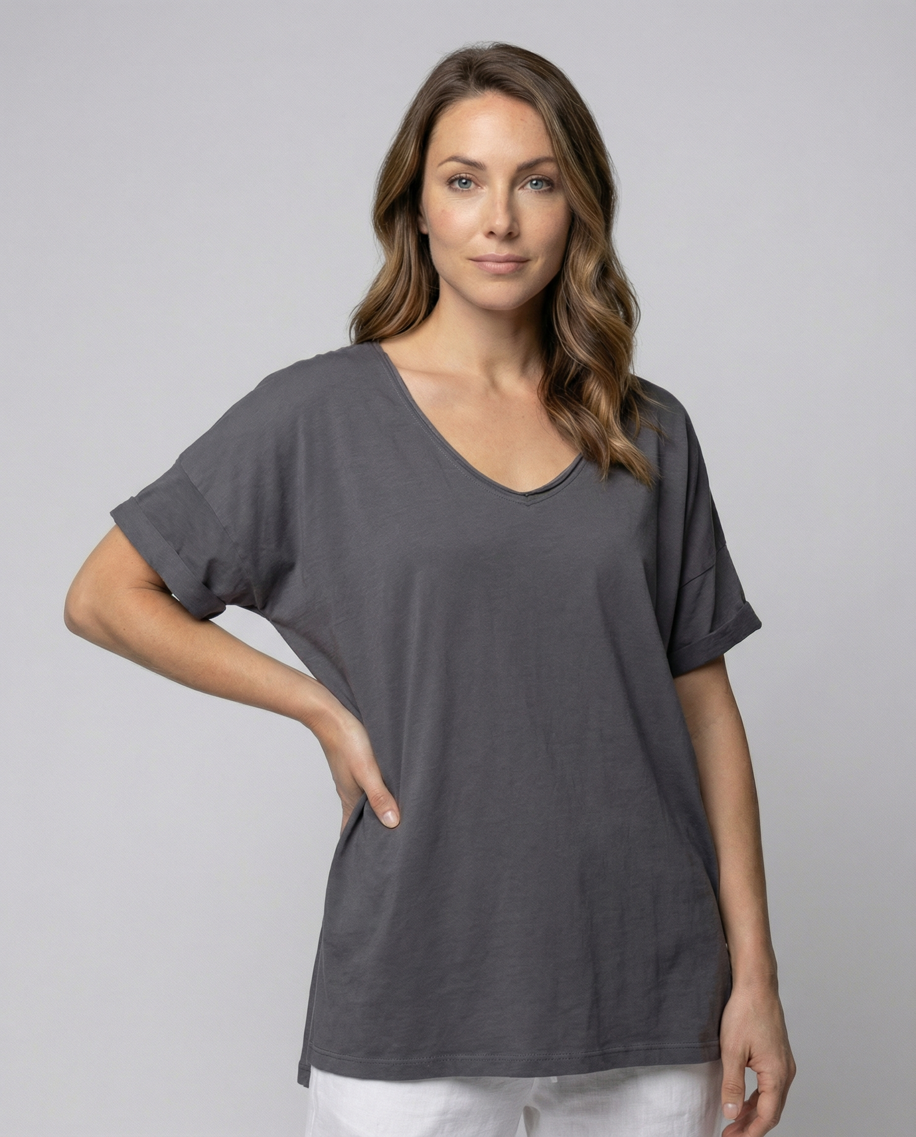Damen Rundhals-Shirt Klassisch - Norvielle