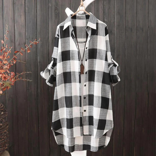 Norvielle Herren Langarmshirt Knopfleiste Baumwolle Weiß - Norvielle