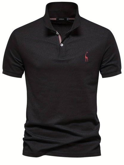 Noah Herren Poloshirt Slim Fit Klassisch Sportkragen Weiß