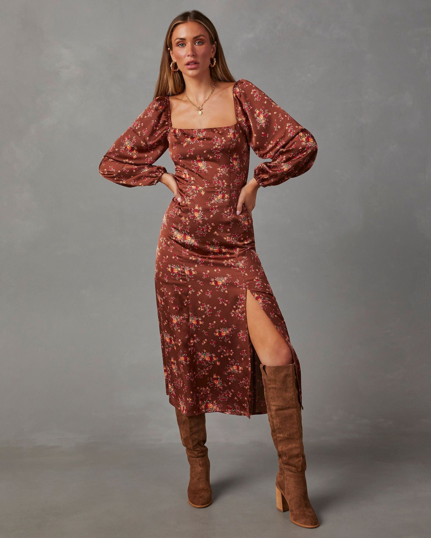 Norvielle Damen Slouch Stiefel mit Heiligenschein