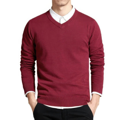 Herren Pullover V-Ausschnitt Ruhige Form