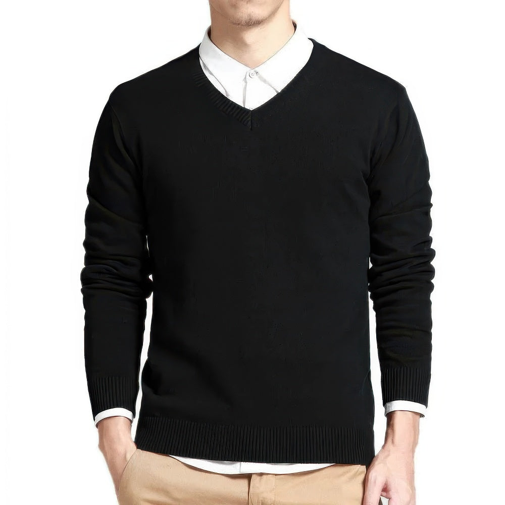 Herren Pullover V-Ausschnitt Ruhige Form