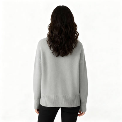 Eleganter Damen Rollkragenpullover Kaschmir Beige