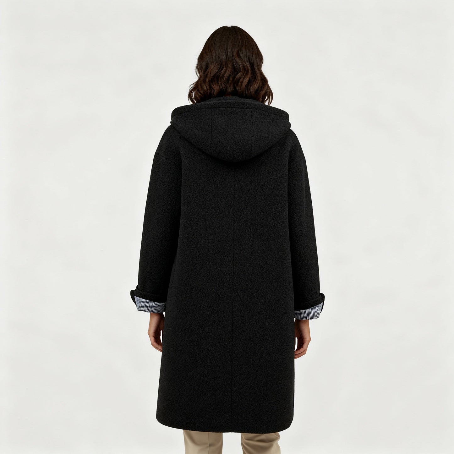 Damen Parka Mantel Lang Kapuze