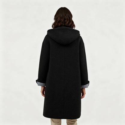 Damen Parka Mantel Lang Kapuze