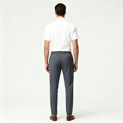 Herrenhose Gerade Passform Elastischer Bund