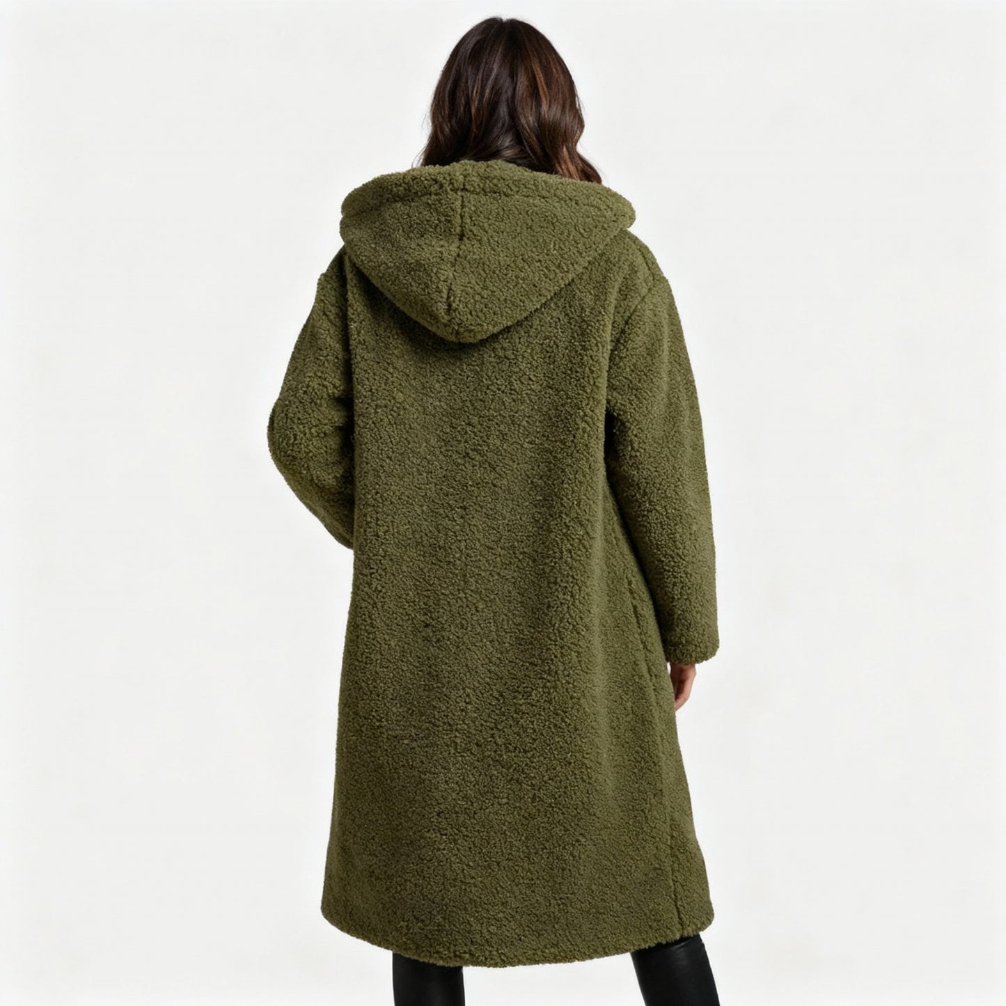 Damen Wintermantel Lang Kapuze Taschen