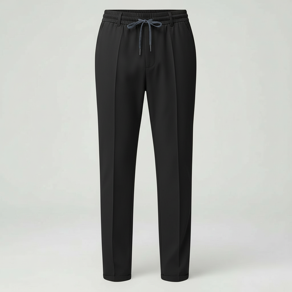Herrenhose Gerade Passform Elastischer Bund