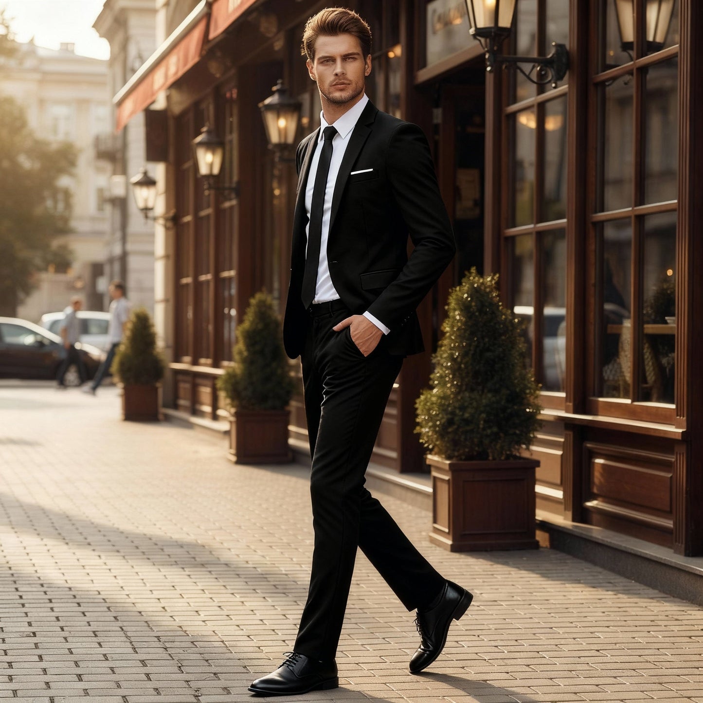 Norvielle Herren Anzug Elegant Bequem