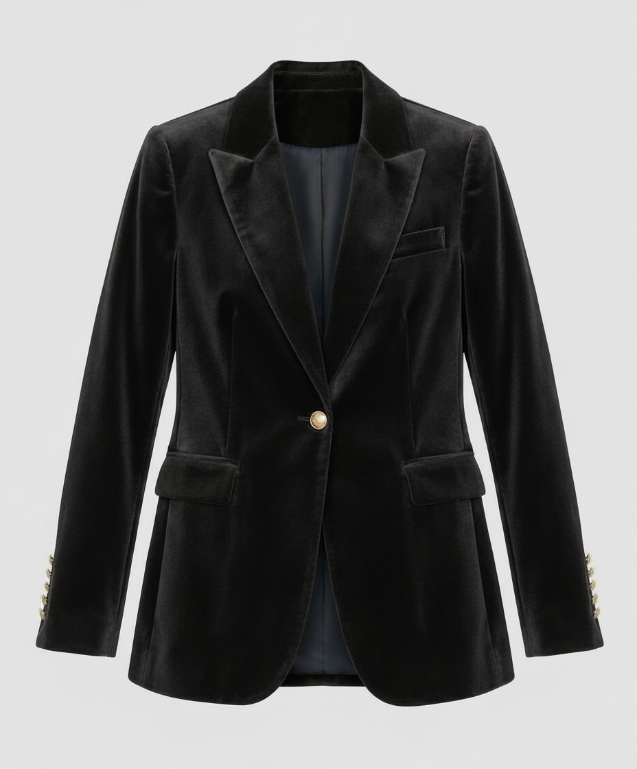 Damen Samt Blazer Elegant