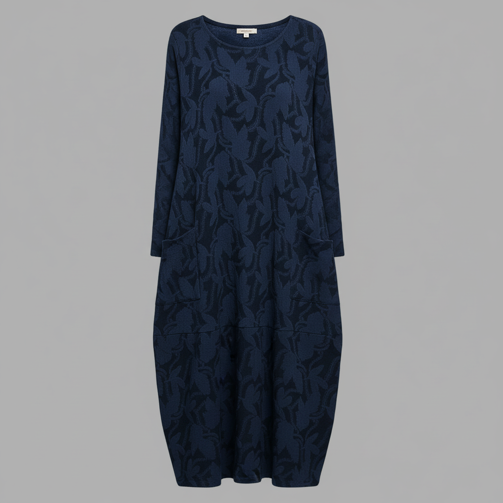 Damen Winterkleid Elegant Druck Komfort