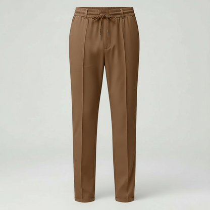 Herrenhose Gerade Passform Elastischer Bund