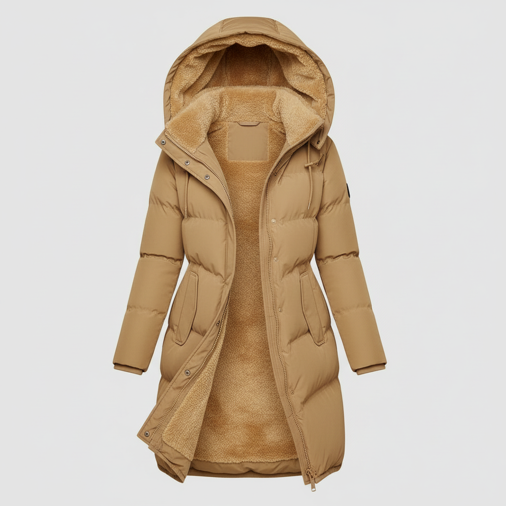 Damen Isolierte Jacke Baumwolle Warm Komfort