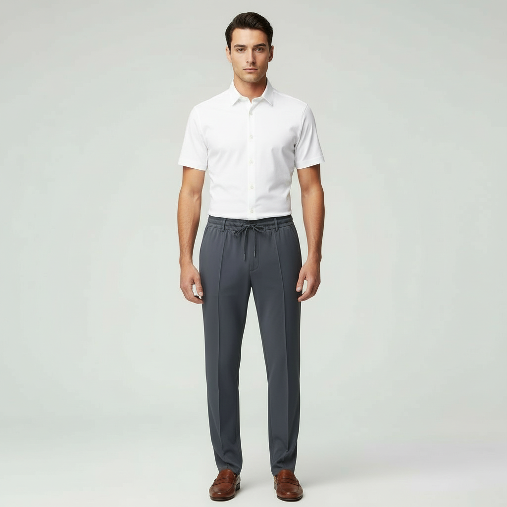 Herrenhose Gerade Passform Elastischer Bund - Norvielle