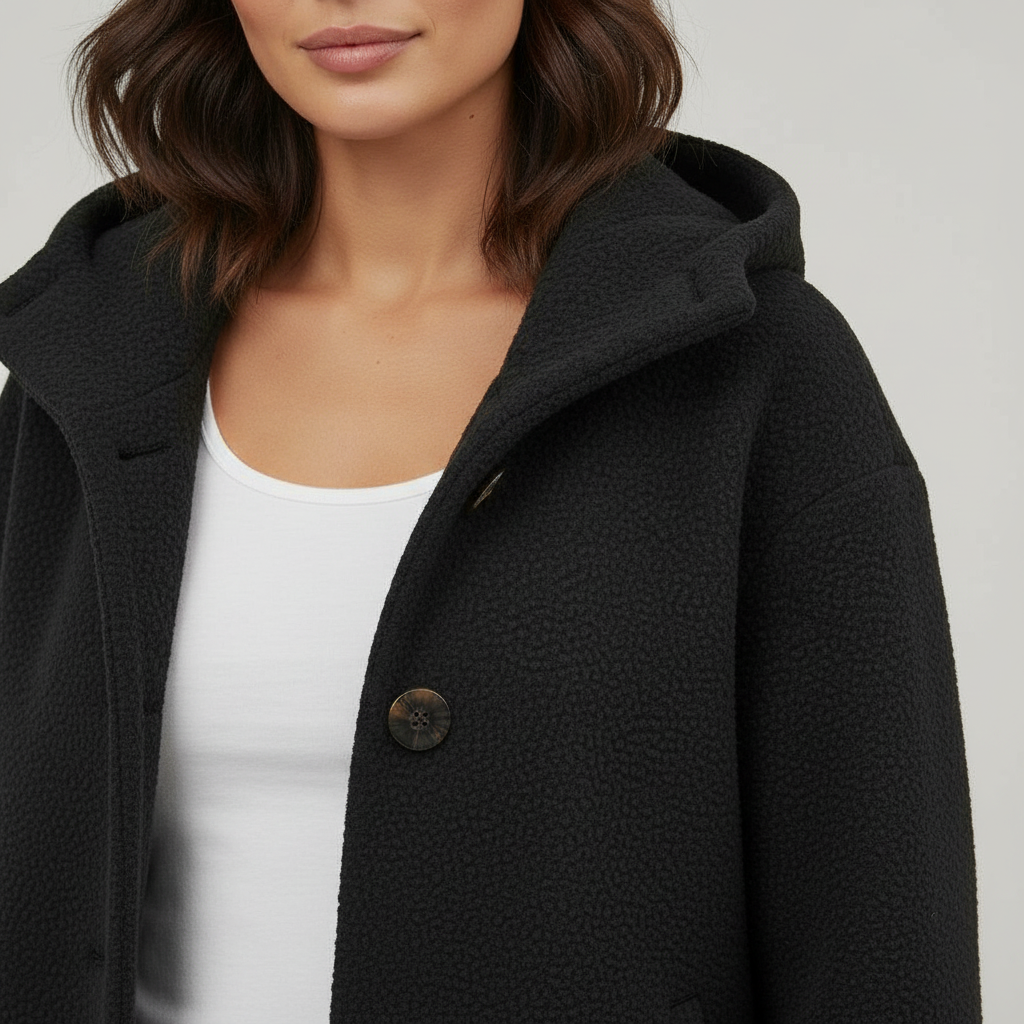 Damen Parka Mantel Lang Kapuze