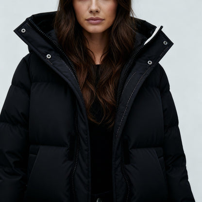 Damen Winterjacke Winddicht Lang