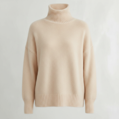 Damen Pullover Rollkragen Gerade Passform