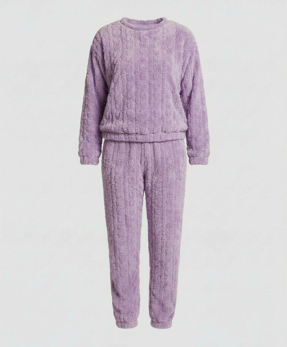 Damen Fleece Pyjama Set Kuschelig