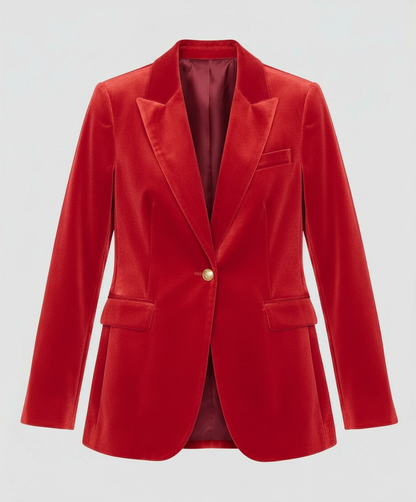 Damen Samt Blazer Elegant