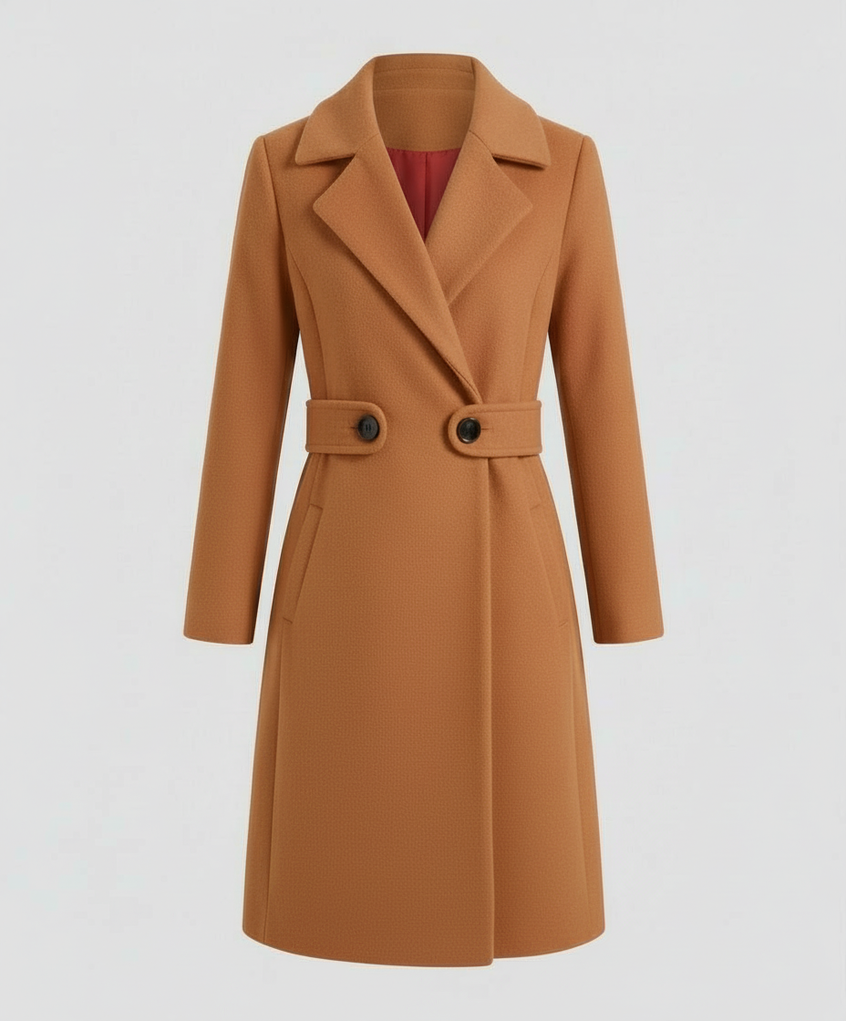 Damen Slim Wollmantel Winter