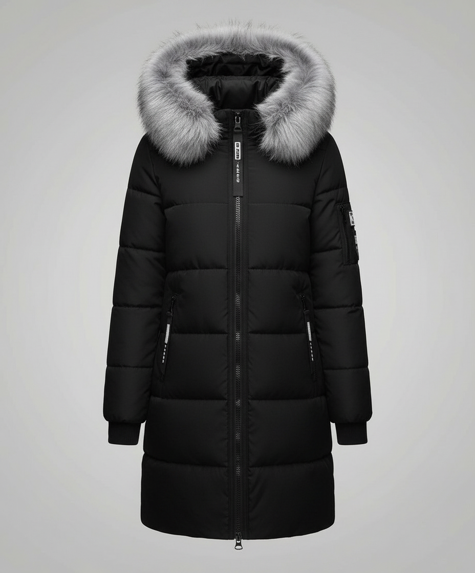 Damen Puffermantel Winddicht Warm
